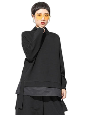 Womens Mockneck Sweatshirt - product view on white background