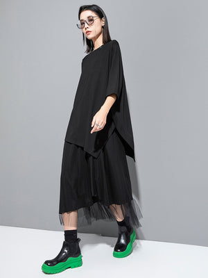 Women's Oversized Casual Black T-shirts
