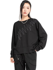 Camiseta oversize negra para mujer