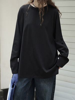 Women's Plain Black T Shirt