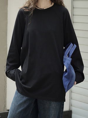 Women's Plain Black T Shirt