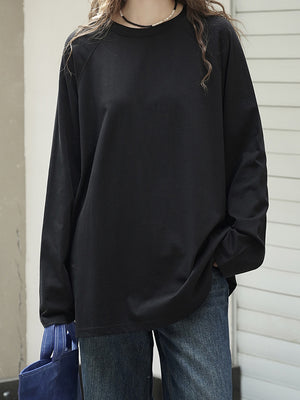 Women's Plain Black T Shirt
