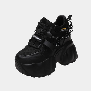 Women's Platform Black Sneakers