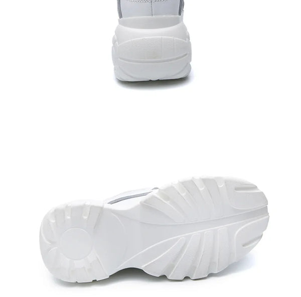Womens Platform White Sneakers