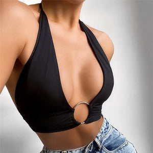 Womens Sexy Sleeveless Crop Top
