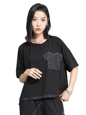 Women's Short Sleeve Black T Shirt
