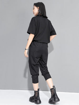 Women's Short Sleeve Black T Shirt