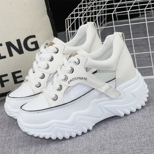 womens platform white sneakers