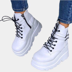 Womens White Platform Boots