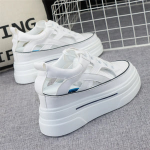 Womens White Platform Sneakers