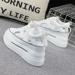 Womens White Platform Sneakers