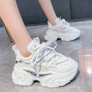 Womens White Sneakers Platform