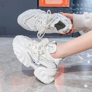 Womens White Sneakers Platform