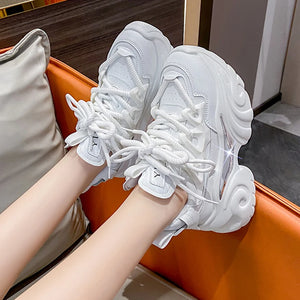 Womens White Sneakers Platform