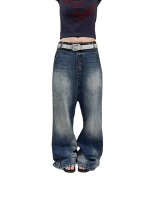 Women's Y2K Jeans Crotch Straight