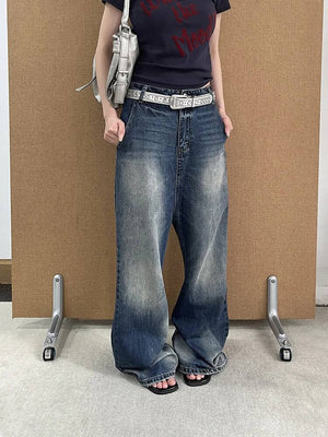 Women's Y2K Jeans Crotch Straight