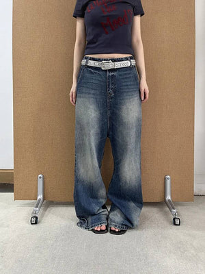 Women's Y2K Jeans Crotch Straight