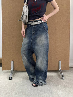 Women's Y2K Jeans Crotch Straight