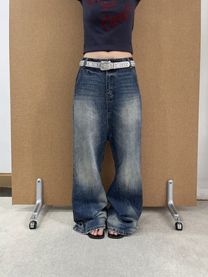 Women's Y2K Jeans Crotch Straight