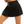Workout Black Skort - product view on white background