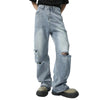 Worn-out Hole Design Y2K Jeans