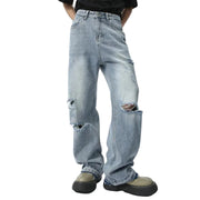 Worn-out Hole Design Y2K Jeans