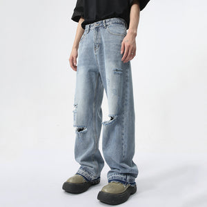 Worn-out Hole Design Y2K Jeans