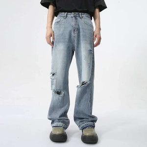 Worn-out Hole Design Y2K Jeans