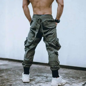 Woven Sport Techwear Cargo Pants in multiple colourways — dark techwear streetwear, view 2 of 7