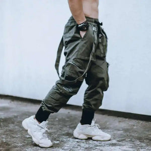 Woven Sport Techwear Cargo Pants in multiple colourways — dark techwear streetwear, view 3 of 7