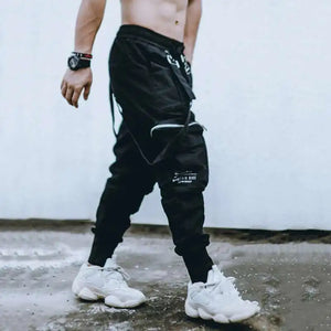 Woven Sport Techwear Cargo Pants in multiple colourways — dark techwear streetwear, view 4 of 7
