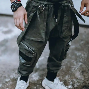 Woven Sport Techwear Cargo Pants in multiple colourways — dark techwear streetwear, view 5 of 7