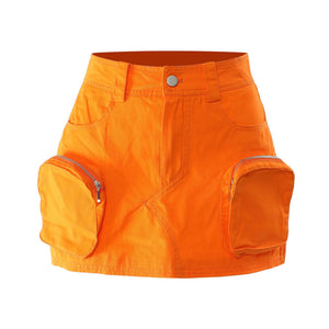 Y2K 3D Pockets Mini Skirt