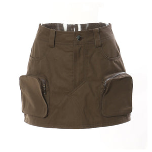 Y2K 3D Pockets Mini Skirt