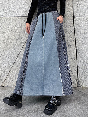 Y2K A-Line Denim Skirt