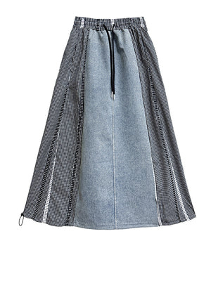 Y2K A-Line Denim Skirt