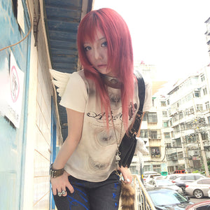 Y2k Angel Print Top