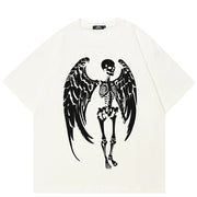 Camiseta Esqueleto Ángel Y2K