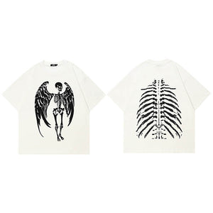 Y2K Angel Skeleton T Shirt
