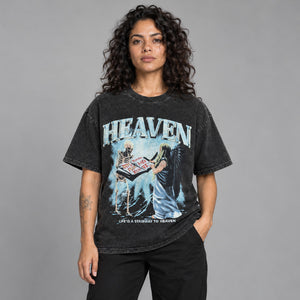 Y2K Angel Skull Shirt – worn by a woman