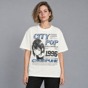 Y2K Anime T Shirt Casual – worn by a woman