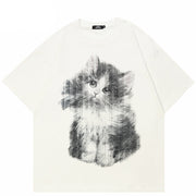 Hauts T-shirts Y2K Bébé Chat
