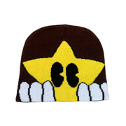 Gorro de punto Y2K con estrella