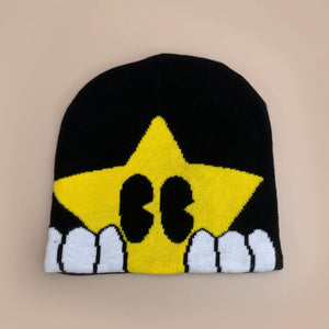 Y2K Beanie Star Knitted