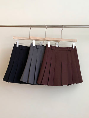 Y2K Belted High Waist Mini Skirt