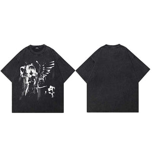 Y2K Black Graphic T Shirt