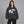 Y2K Black Hoodie Cotton – worn by a woman