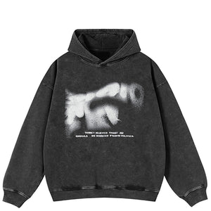 Y2K Black Hoodie Cotton