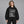 Y2K Black Hoodie Side Pockets – worn by a woman