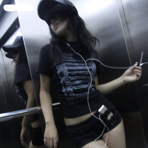 Y2k Bone Print Top